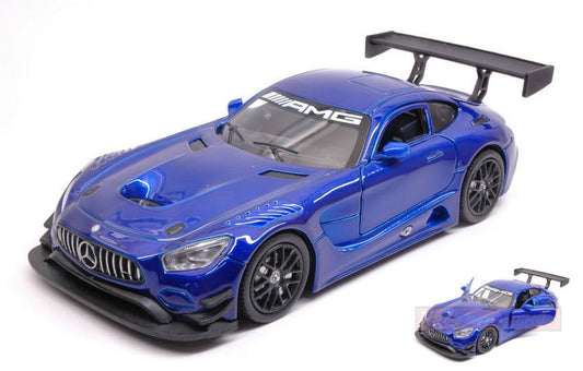 SCALE MODEL COMPATIBLE WITH MERCEDES GT3 AMG 2016 METALLIC BLUE 1:24 MOTORMAX MTM73386BL