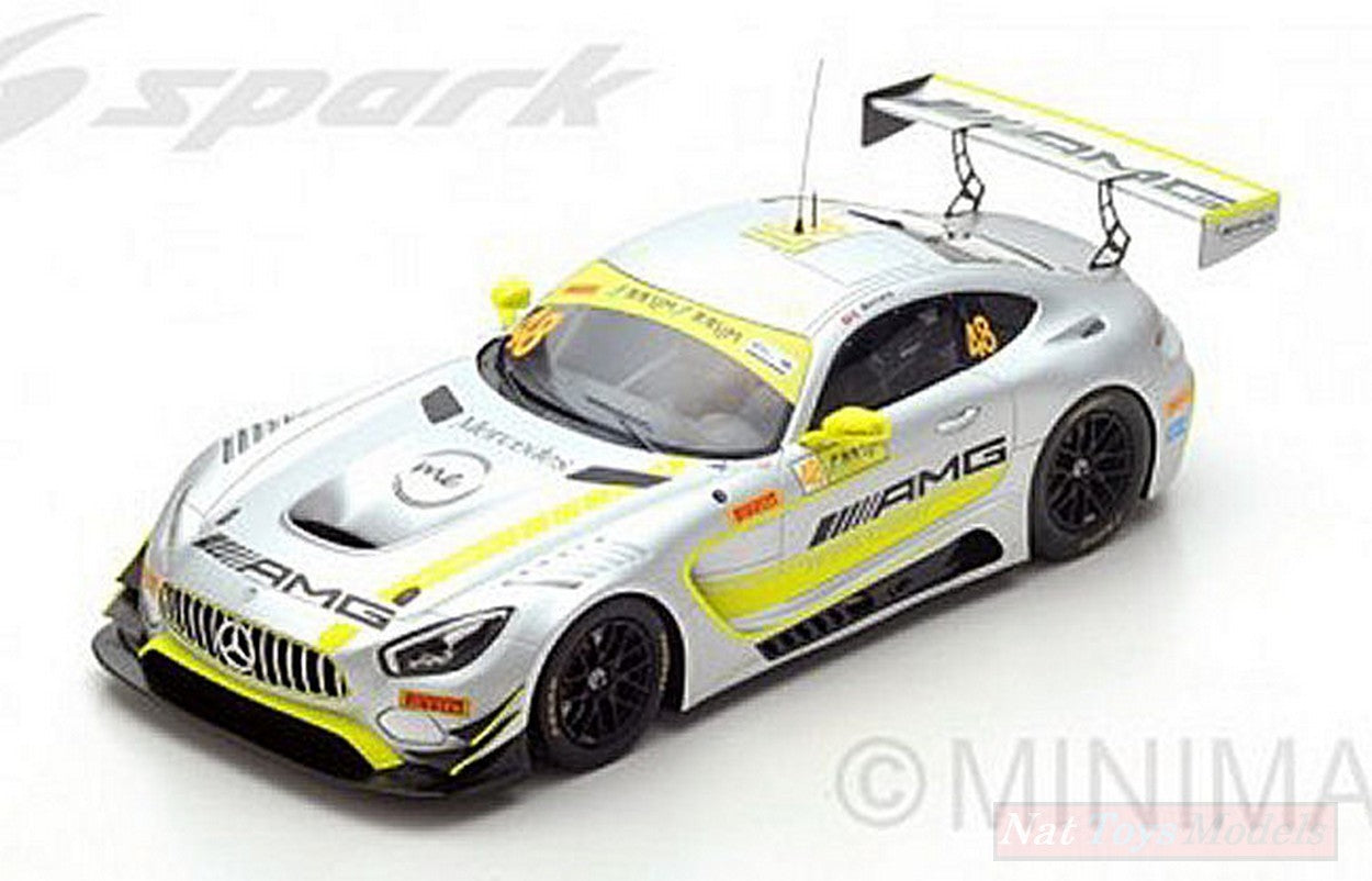 SCALE MODEL COMPATIBLE WITH MERCEDES GT3 N.48 WINNER FIA GT WORLD CUP MACAU 2017 E.MORTARA 1:18 SPARK MODEL S18MC17