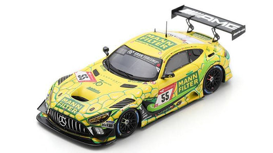 MODELLINO IN SCALA COMPATIBILE CON MERCEDES GT3 N.55 24 H NURBURGRING 2022 TREFZ-BAUMANN-ASSENHEIMER 1:43 SPARK MODEL SG861