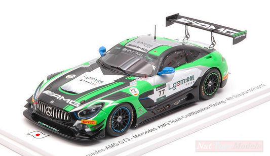 SCALE MODEL COMPATIBLE WITH MERCEDES GT3 N.77 4th 10 H SUZUKA 2019 GOETZ-STOLZ-BUUMAN 1:43 SPARK MODEL SJ086