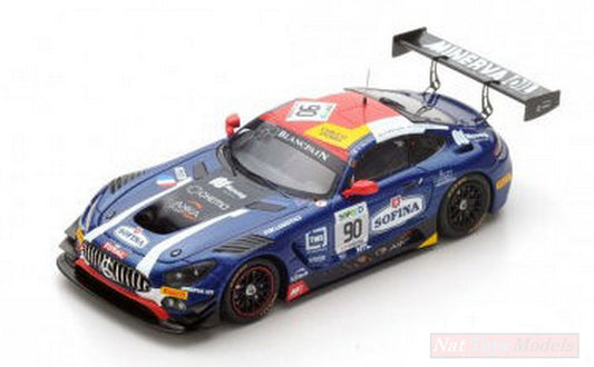 SCALE MODEL COMPATIBLE WITH MERCEDES GT3 N.90 3rd 24H SPA 2017 MORTARA-MEADOWS-MARCIELLO 1:18 SPARK MODEL S18SB008