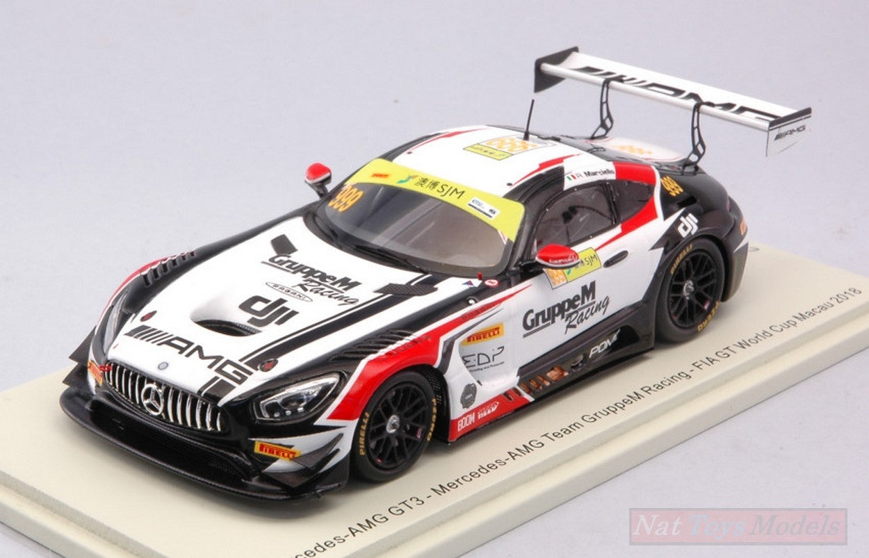 SCALE MODEL COMPATIBLE WITH MERCEDES GT3 N.999 FIA GT WORLD CUP MACAU 2018 R.MARCIELLO 1:43 SPARK MODEL SA169