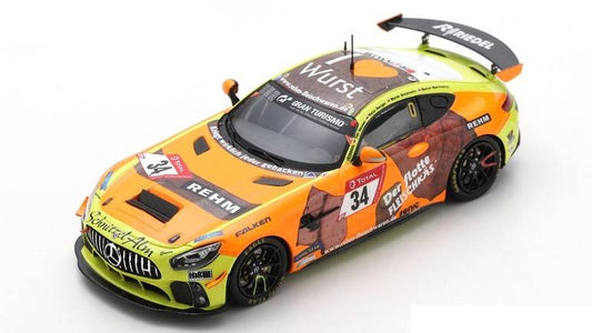 SCALE MODEL COMPATIBLE WITH MERCEDES GT4 N.34 WINNER SP 10 24 H NURBURGRING 2021 BRANDSWICZ-BOCKMANN SPARK MODEL SG766