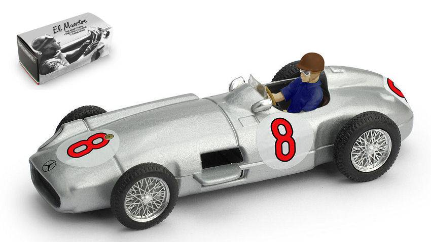 SCALE MODEL COMPATIBLE WITH MERCEDES JMFANGIO 1955 N.8 DUTCH GP WORLD CHAMPION W/PILOTE1:43 BRUMM BM0072CH