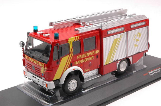MODELLINO IN SCALA COMPATIBILE CON MERCEDES LF 16/12 ZIEGLER 1995 FEUERWEHR HANNOVER 1:43 IXO MODEL TRF021S