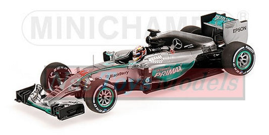 modellino IN SCALA COMPATIBILE CON MERCEDES L.HAMILTON 2015 N.44 2nd MALAYSIAN GP 1:43 MINICHAMPS PM417150044