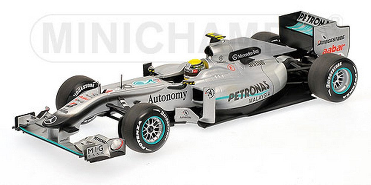 MODELE REDUIT COMPATIBLE AVEC MERCEDES N.ROSBERG 2010 1:18 MINICHAMPS PM110100004