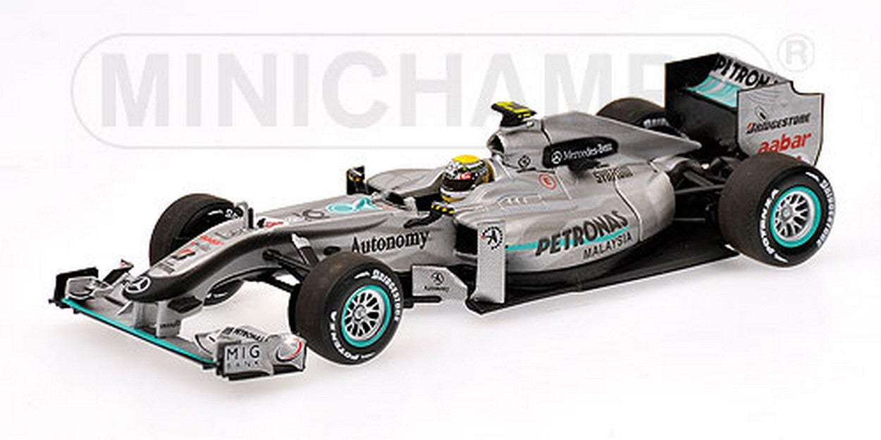 MODELLINO IN SCALA COMPATIBILE CON MERCEDES N.ROSBERG 2010 1/43 MINICHAMPS PM410100004