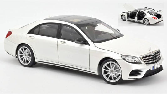 MODELLINO IN SCALA COMPATIBILE CON MERCEDES S-CLASS AMG LINE 2018 WHITE METALLIC 1:18 NOREV NV183792