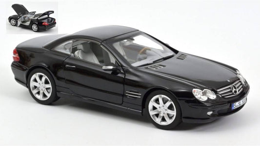 MODELLINO IN SCALA COMPATIBILE CON MERCEDES SL 500 2003 BLACK 1:18 NOREV NV183840