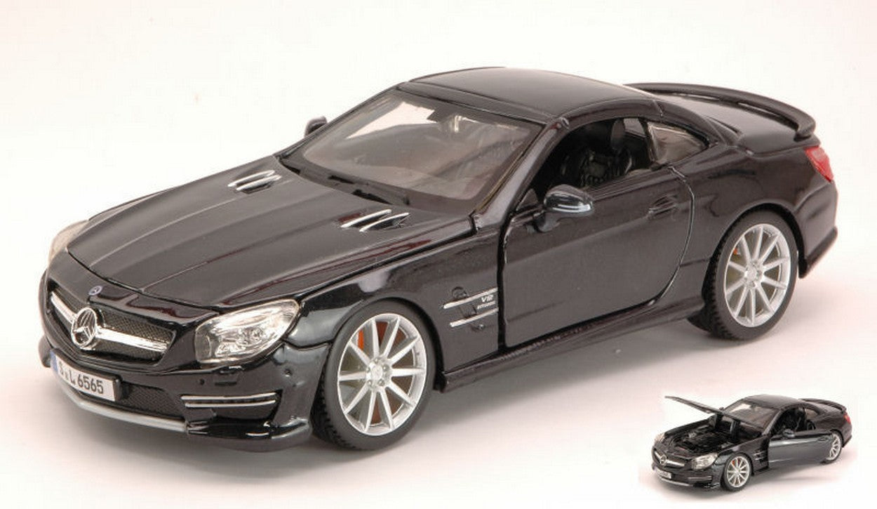 SCALE MODEL COMPATIBLE WITH MERCEDES SL 65 AMG 2009 BLACK 1:24 BURAGO BU21066BK