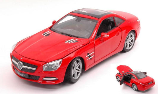 SCALE MODEL COMPATIBLE WITH MERCEDES SL500 2012 HARD TOP RED 1:24 WELLY WE24041HR