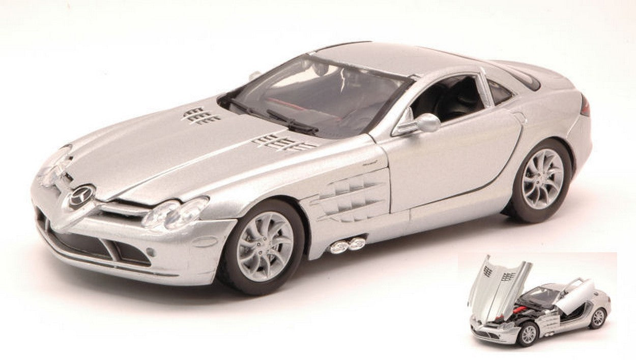 SCALE MODEL COMPATIBLE WITH MERCEDES SLR MC LAren 2003 SILVER 1:24 MOTORMAX MTM73306SL