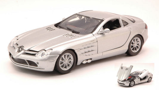 SCALE MODEL COMPATIBLE WITH MERCEDES SLR MC LAren 2003 SILVER 1:24 MOTORMAX MTM73306SL