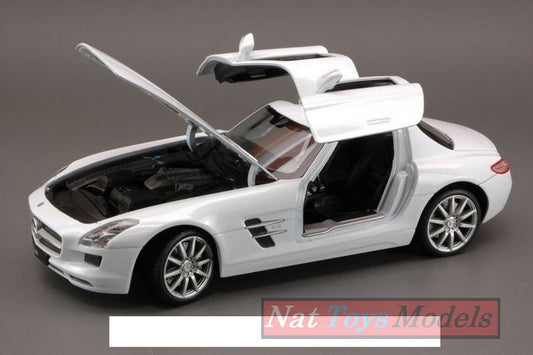 SCALE MODEL COMPATIBLE WITH MERCEDES SLS AMG 2009 WHITE 1:24 WELLY WE4245