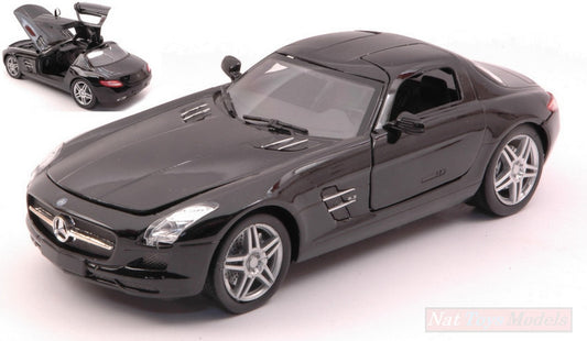 SCALE MODEL COMPATIBLE WITH MERCEDES SLS AMG 2010 BLACK 1:24 NEW RAY NY71193BK