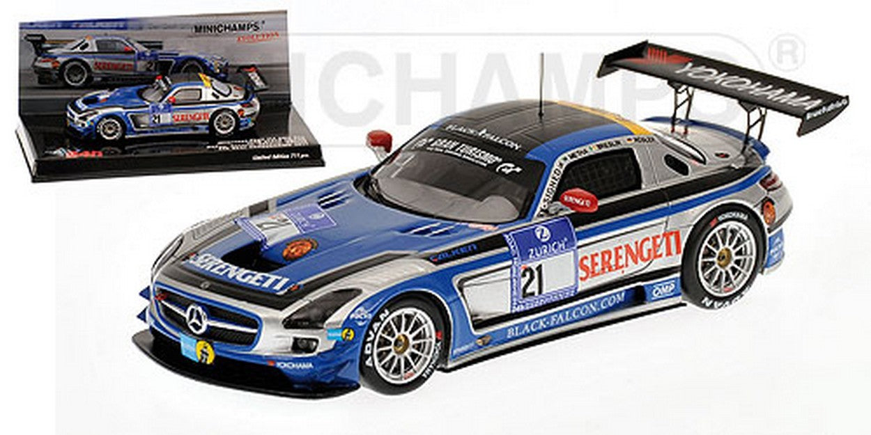 MODELE REDUIT COMPATIBLE AVEC MERCEDES SLS AMG GT3 N.21 NURBURGRING 2011 1:43 MINICHAMPS PM437110321