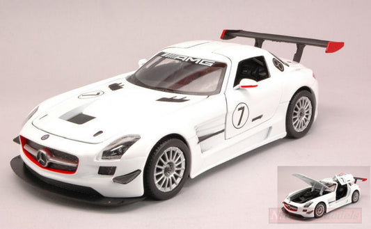 SCALE MODEL COMPATIBLE WITH MERCEDES SLS AMG GT3 WHITE 1:24 MOTORMAX MTM73772W