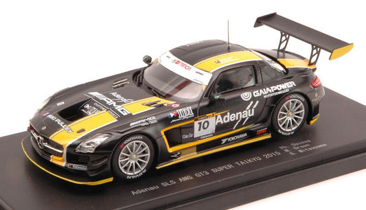 MODELLINO IN SCALA COMPATIBILE CON MERCEDES SLS GT3 N.10 5th SUPER TAIKYU 2015 DEVESA-GREEN-MITSUYAMA 1:43 EBBRO EB45337