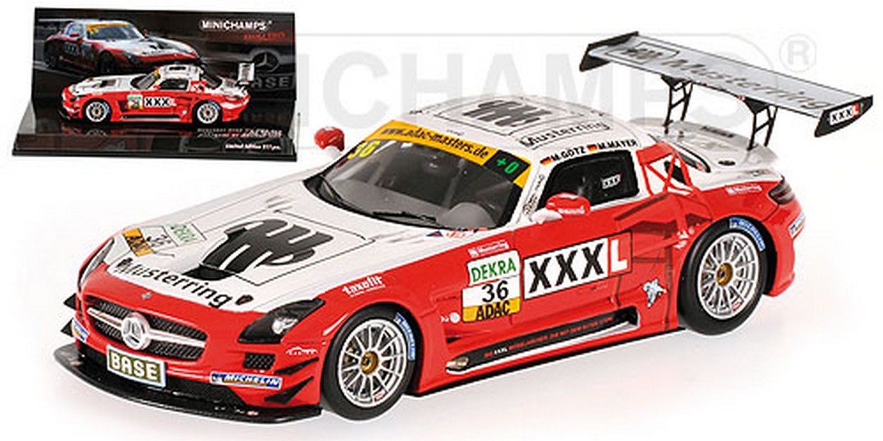 MODELE REDUIT COMPATIBLE AVEC MERCEDES SLS GT3 N.36 ADAC 2011 1:43 MINICHAMPS PM437110336