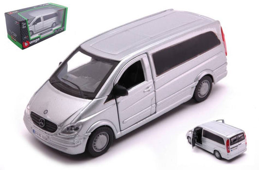 MODELLINO IN SCALA COMPATIBILE CON MERCEDES VITO 2010 SILVER 1:43 BURAGO BU43028Z