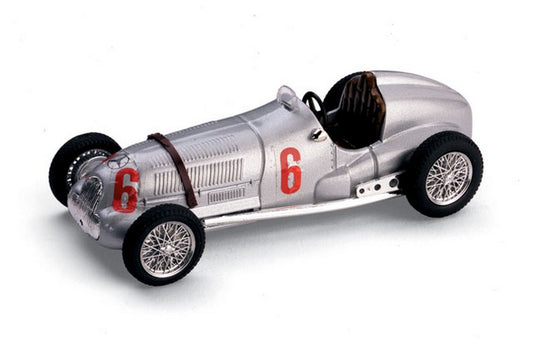 MODELLINO IN SCALA COMPATIBILE CON MERCEDES W 125 H.LANG 1937 N.6 2nd ITALIAN GRAND PRIX (LIVORNO) 1:43 BRUMM BM0070