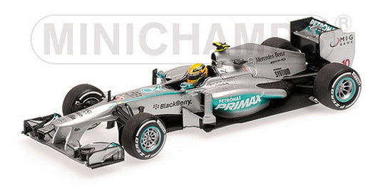 MODELLINO IN SCALA COMPATIBILE CON MERCEDES W04 L.HAMILTON 2013 1st PODIUM MALAYSIAN GP 1:43 MINICHAMPS PM410130110