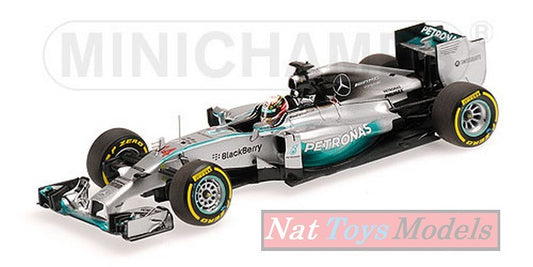modellino IN SCALA COMPATIBILE CON MERCEDES W05 L.HAMILTON 2014 N.44 WINNER ABU DHABI GP 1:43 MINICHAMPS PM410140444