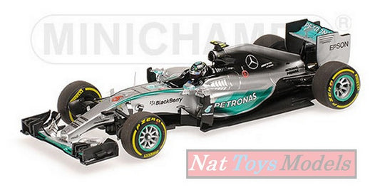 MODELLINO IN SCALA COMPATIBILE CON MERCEDES W06 N.ROSBERG 2015 N.6 WINNER MONACO GP 1:43 MINICHAMPS PM417150106