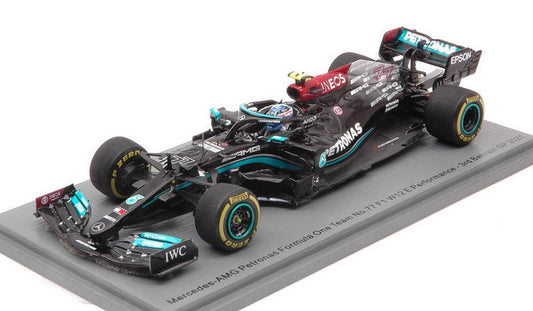 SCALE MODEL COMPATIBLE WITH MERCEDES W12 VALTTERI BOTTAS 2021 N.77 3rd BAHRAIN GP 1:43 SPARK MODEL S7661