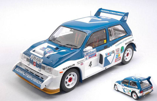 MODELE REDUIT COMPATIBLE AVEC MG METRO 6R4 N.4 RAC RALLY 1986 POND-ARTHUR 1:18 IXO MODEL 18RMC068B.20