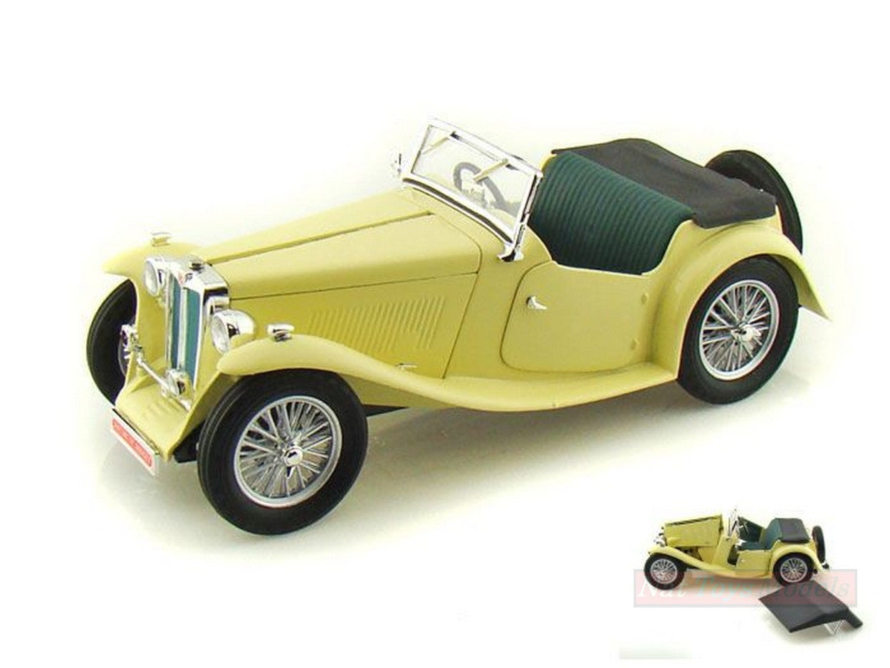 MODELE REDUIT COMPATIBLE AVEC MG TC MIDGET 1947 CREAM 1:18 LUCKY LDC92468CR