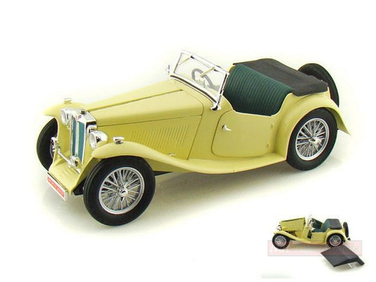 MODELLINO IN SCALA COMPATIBILE CON MG TC MIDGET 1947 CREAM 1:18 LUCKY LDC92468CR