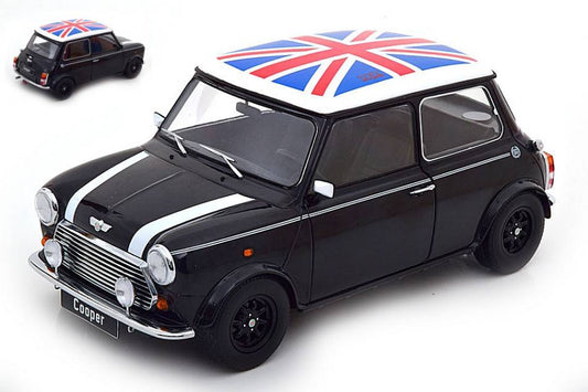 SCALE MODEL COMPATIBLE WITH MINI COOPER BLACK/WHITE/UNION JACK 1:12 KK SCALE KKDC120052L