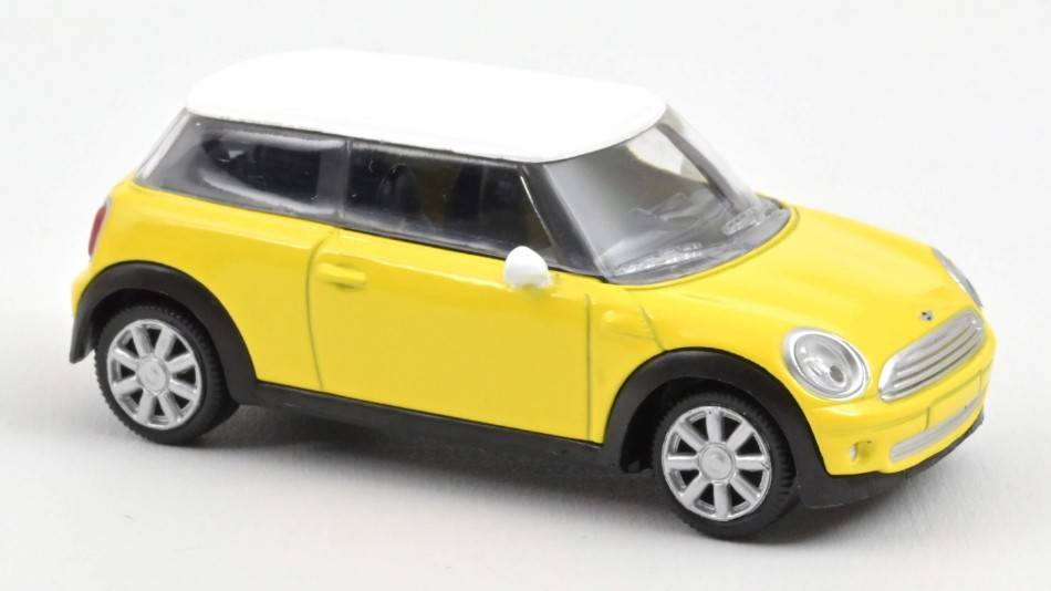 SCALE MODEL COMPATIBLE WITH MINI COOPER ONE 2006 MELLOW YELLOW 1:54 NOREV NV310519