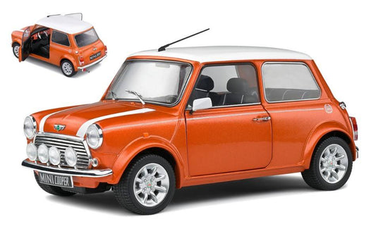 MODELLINO IN SCALA COMPATIBILE CON MINI COOPER SPORT 1997 ORANGE 1:18 SOLIDO SL1800609