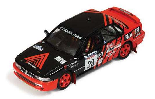 MODÈLE RÉDUIT COMPATIBLE AVEC MITSUBISHI GALANT N.38 15ème RAC 1991 TAGUCHI-YAMAUCHI 1:43 IXO MODEL RAC221
