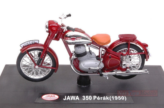 MODÈLE RÉDUIT COMPATIBLE AVEC MOTO JAWA 350 PERAK 1950 AMARANT 1:18 ABREX ABM008