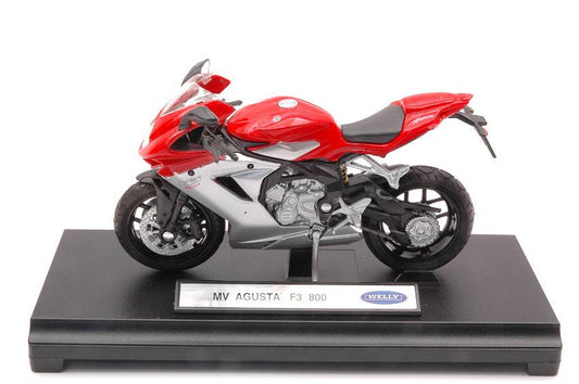 MODELLINO IN SCALA COMPATIBILE CON MV AGUSTA F3 800 1:18 WELLY WE12839 DIE CAST