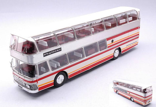SCALE MODEL COMPATIBLE WITH NEOPLAN NH 22L SKYLINER 1983 WHITE/RED 1:43 IXO MODEL BUS033LQ