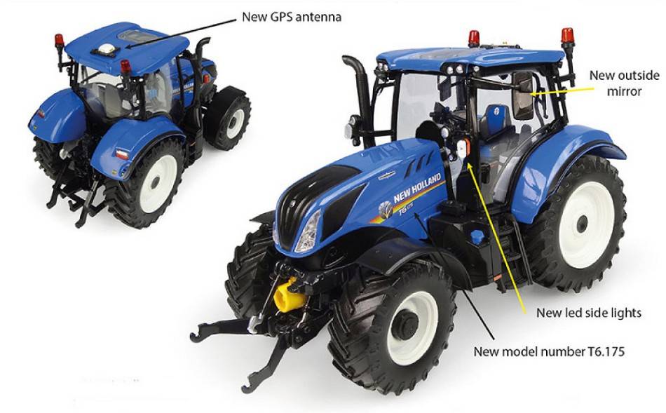 SCALE MODEL COMPATIBLE WITH NEW HOLLAND T6.175 DYNAMIC COMMAND 1:32 UNIVERSAL HOBBIES UH6361