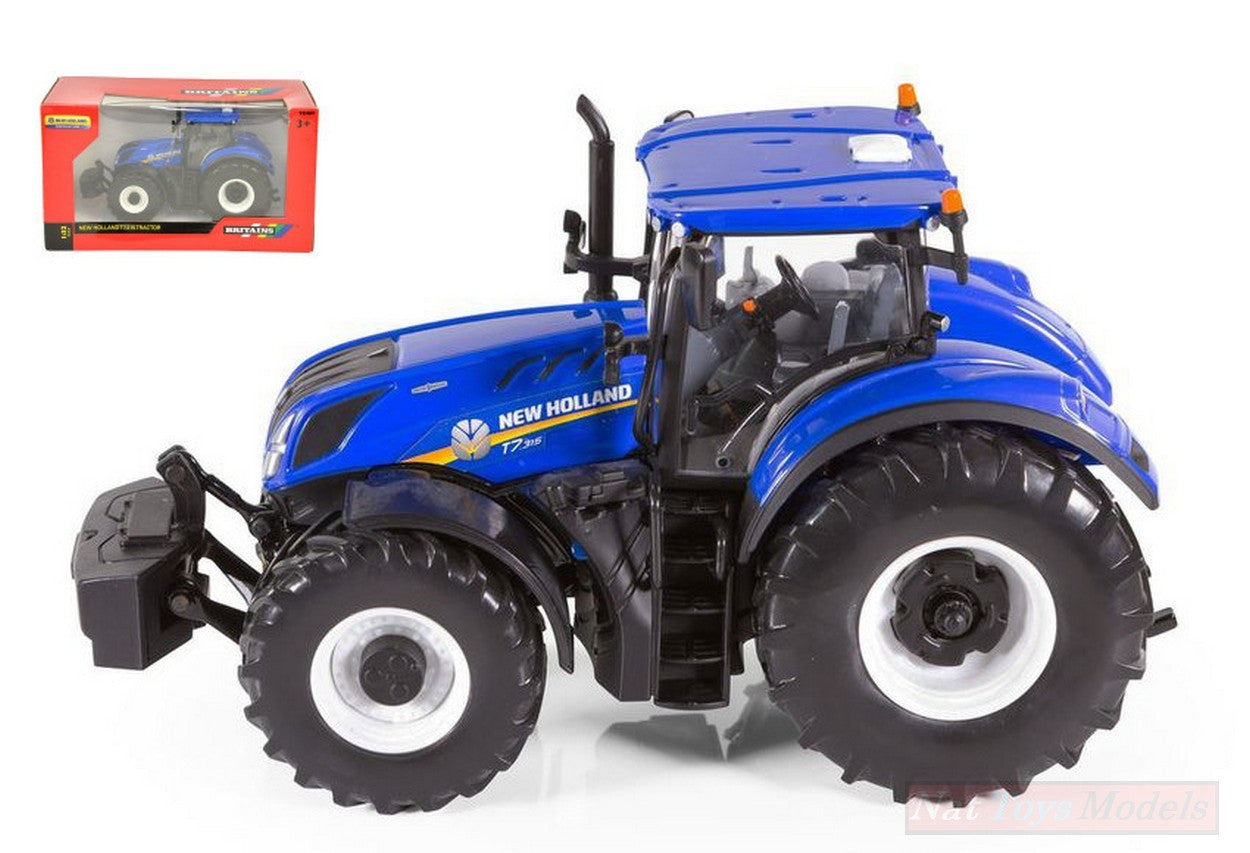 MODELLINO IN SCALA COMPATIBILE CON NEW HOLLAND T7.315 TRACTOR 1:32 BRITAINS LC43149