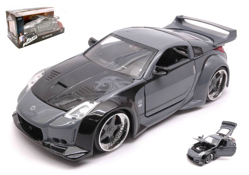 MODELLINO IN SCALA COMPATIBILE CON NISSAN 350Z 2003 FAST & FURIOUS CHARCOAL GREY 1:24 JADA TOYS JADA03006