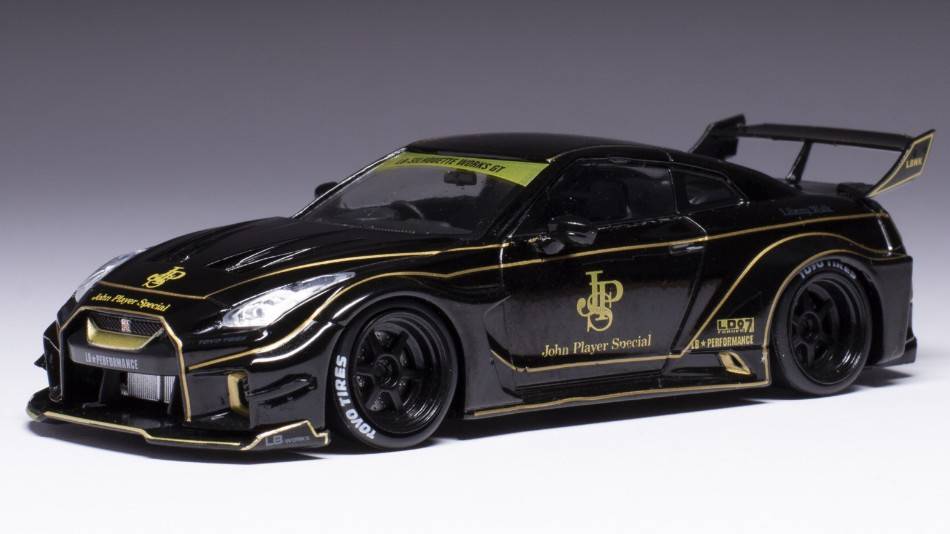 SCALE MODEL COMPATIBLE WITH NISSAN 35GT-RR LB SILHOUETTE WORKS GT 2019 JPS BLACK 1:43 IXO MODEL MOC330