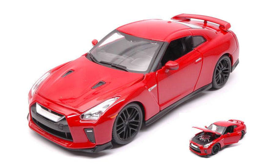 SCALE MODEL COMPATIBLE WITH NISSAN GT-R 2017 RED 1:24 BURAGO BU21082R