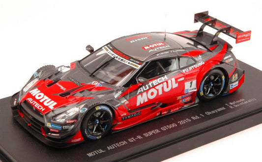MODELLINO IN SCALA COMPATIBILE CON NISSAN GT-R N.1 13th OKAYAMA 2015 SUPER GT500 MATSUDA-QUINTARELLI 1:43 EBBRO EB45260