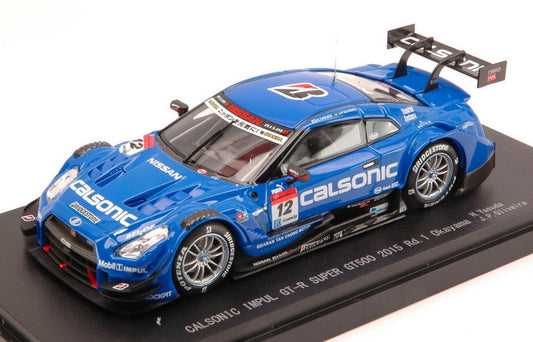 MODELLINO IN SCALA COMPATIBILE CON NISSAN GT-R N.12 7th OKAYAMA 2015 SUPER GT500 YASUDA-OLIVEIRA 1:43 EBBRO EB45261