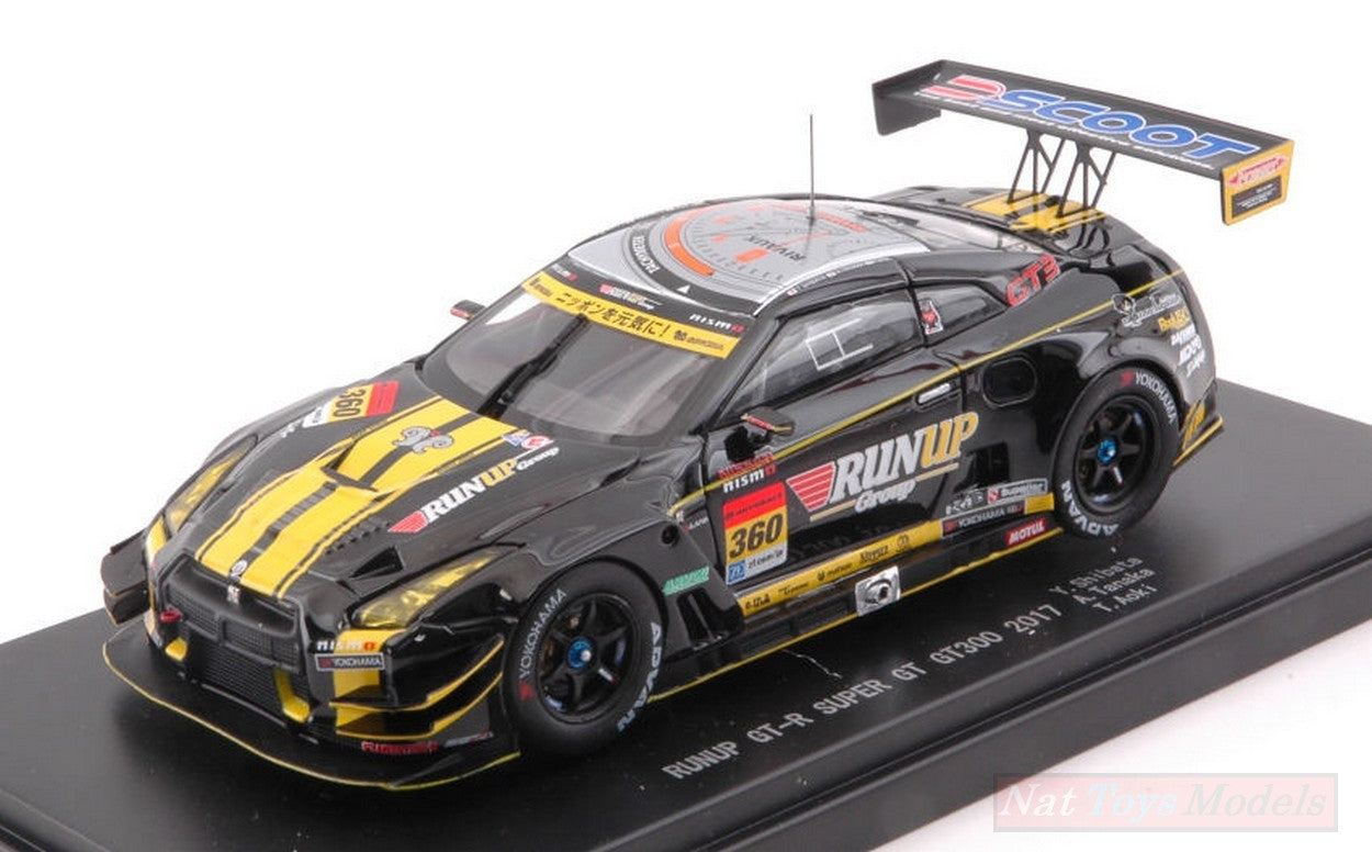 SCALE MODEL COMPATIBLE WITH NISSAN GT-R N.360 SUPER GT300 2017 Y.SHIBATA-A.TANAKA-T.AOKI 1:43 EBBRO EB45528