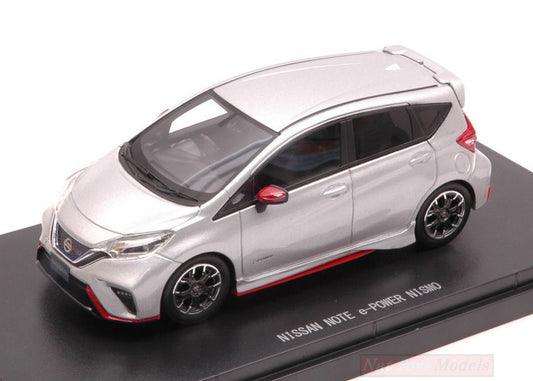 MODELLINO IN SCALA COMPATIBILE CON NISSAN NOTE e-POWER NISMO 2017 SILVER 1:43 EBBRO EB45440