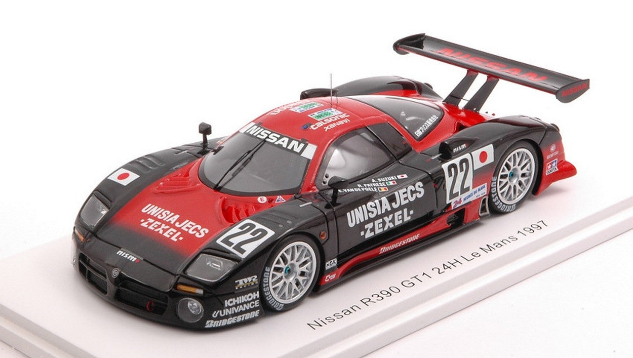 SCALE MODEL COMPATIBLE WITH NISSAN R390 GT1 N.22 LM 1997 SUZUKI-PATRESE-VAN DE POLE 1:43 SPARK MODEL S3578